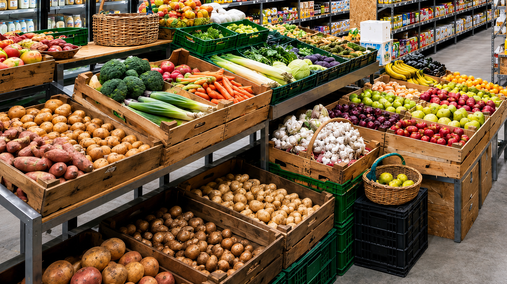 Fruit and veg from growers nearby, paid a fair price.